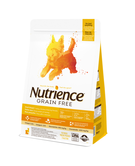 Nutrience Grain Free Small Breed Dog 2.5kg  Turkey, Chicken & Herring 