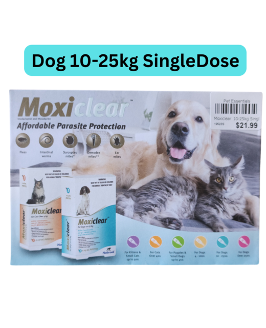 Moxiclear Dog 10-25kg Single Pipette