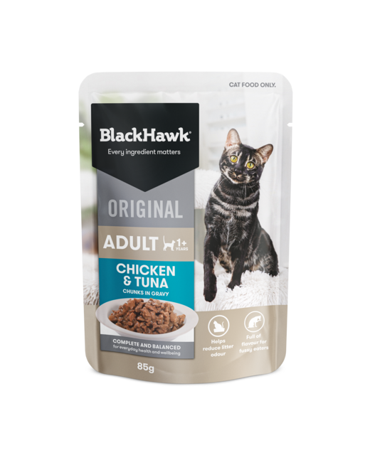 Black Hawk Original Cat Chicken/Tuna/Gravy 85g