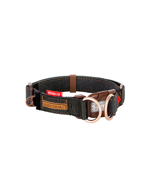 EzyDog Collar Double-Up Small Black Denim