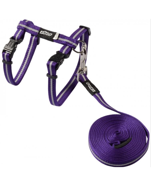 Rogz AlleyCat Harness & Lead Purple