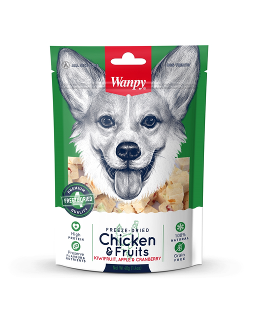 Wanpy Freeze Dried Chicken & Fruits 40g