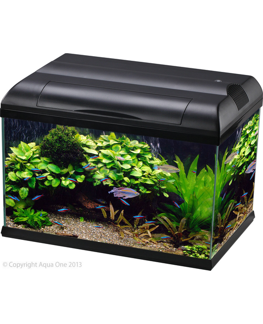 AquaOne Ecostyle 61 Tank & Stand Rectangular Black 70L